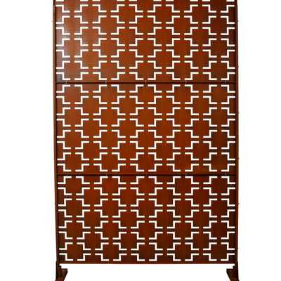 Intimité en métal rouille 76 po x 48 po - Pour terrasse, patio, jardin, balcon et écran extérieur d'intérieur 76 po x 48 po, rouge, balcon, jardin