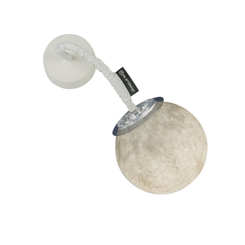 Luna Armed Sconce, White