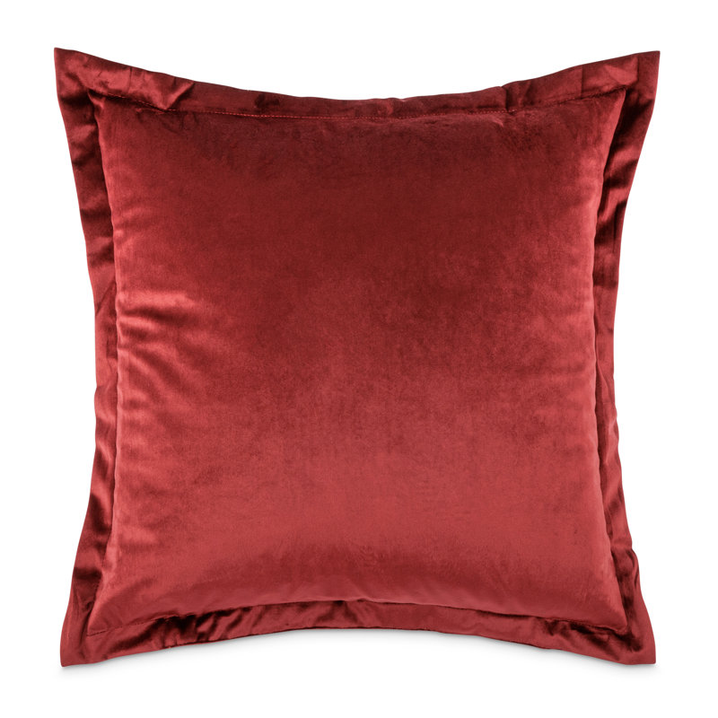 Conner 20" Velvet Throw Pillow, Sangria