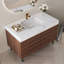 Meuble-lavabo autoportant en pierre frittée avec lavabo encastré Farmhouse