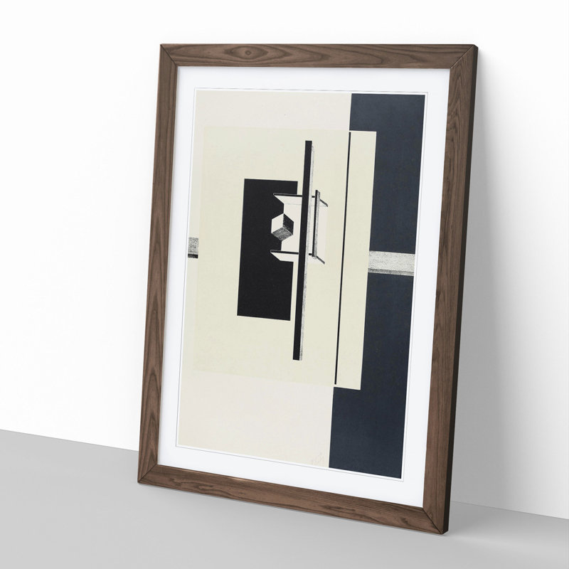 Avant Garde by El Lissitzky - Picture Frame Painting, 65cm H x 48cm W x 2cm D, Walnut Framed