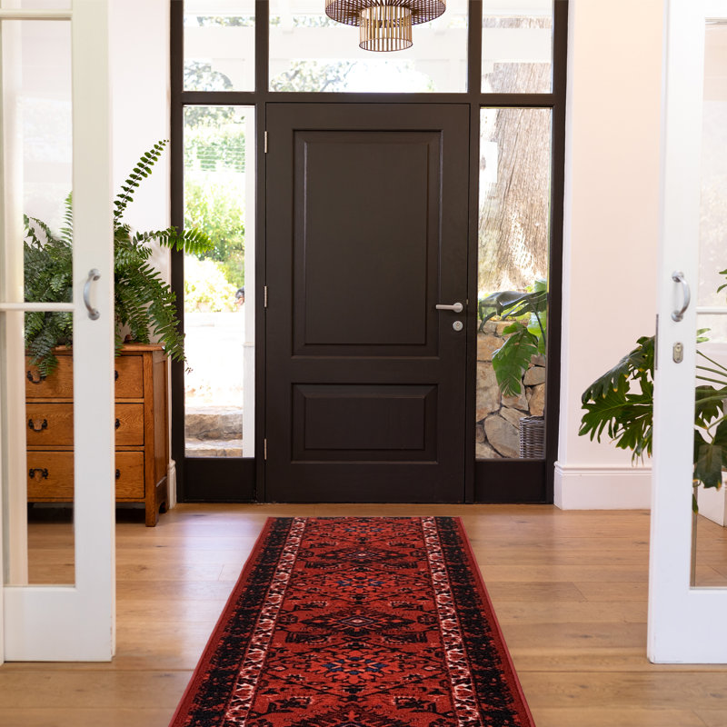 Ohalloran Performance Oriental Indoor Rug, Runner 2'7" x 14'