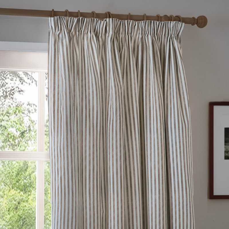 Hebden 100% Cotton Blackout Curtain Panel Pair, 229cm Width x 229cm Drop, Brown
