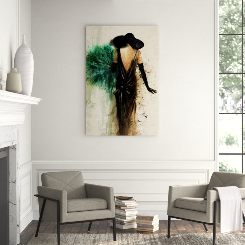 La Femme À L'Éventail Print by Emma Brooks, Glass Coat, 45" H x 30" W