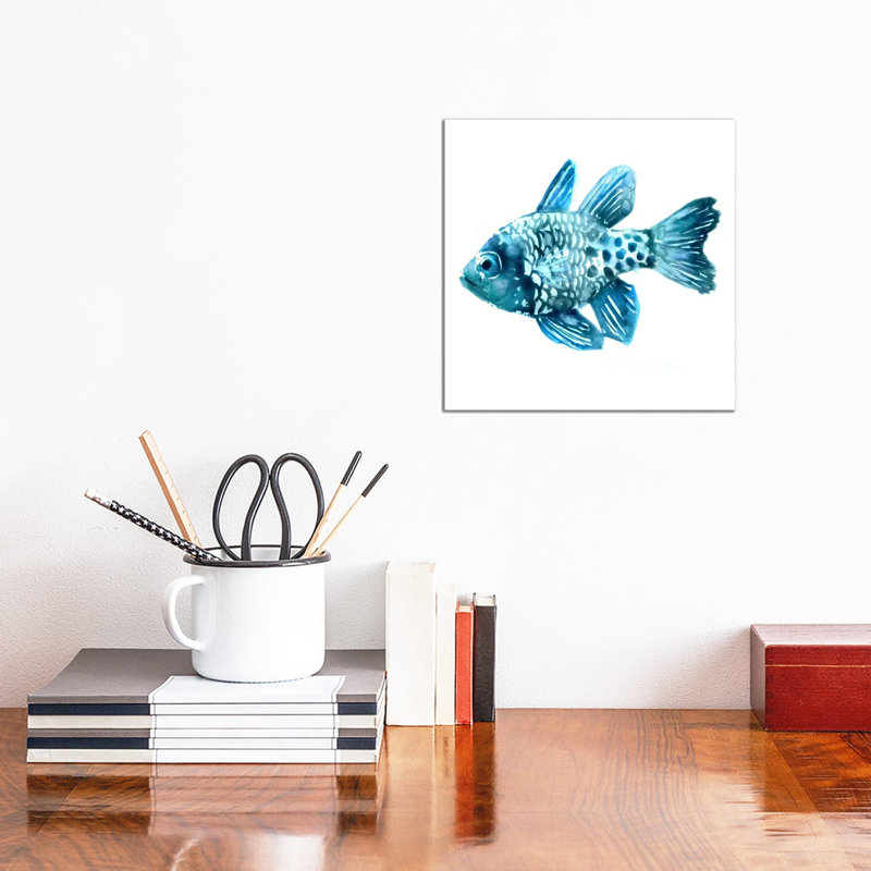 Fish II by Edward Selkirk - Wrapped Canvas Painting, 30.48 cm H x 30.48 cm W