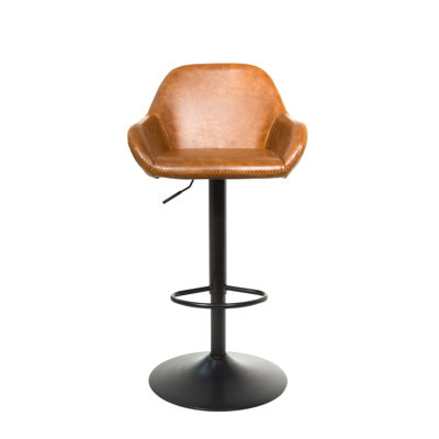 Winfield Swivel Upholstered Adjustable Height Counter Stool with Metal Frame