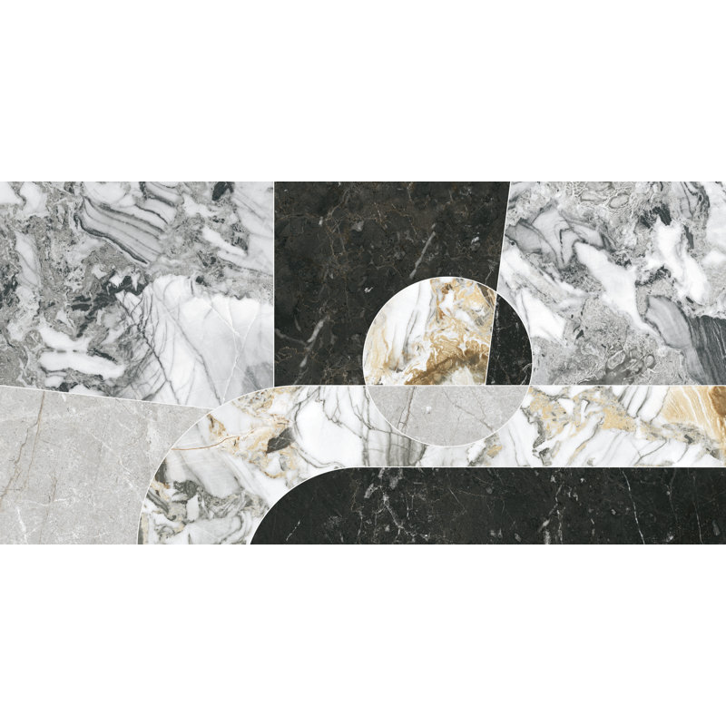 Decorative Jade Polish 19.13" x 38.6" Porcelain Wall & Floor Tile