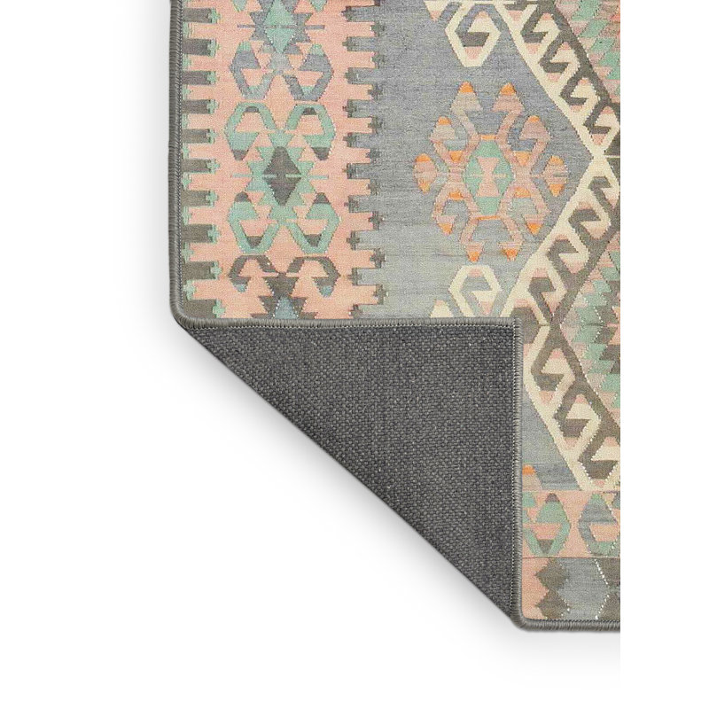 Tapis de zone gris foncé contemporain, Rectangle 5 pi x 7 pi