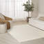 Pure Angles Outdoor Hand Tufted Abstract Area Rug in Ivory/Cream-590326637