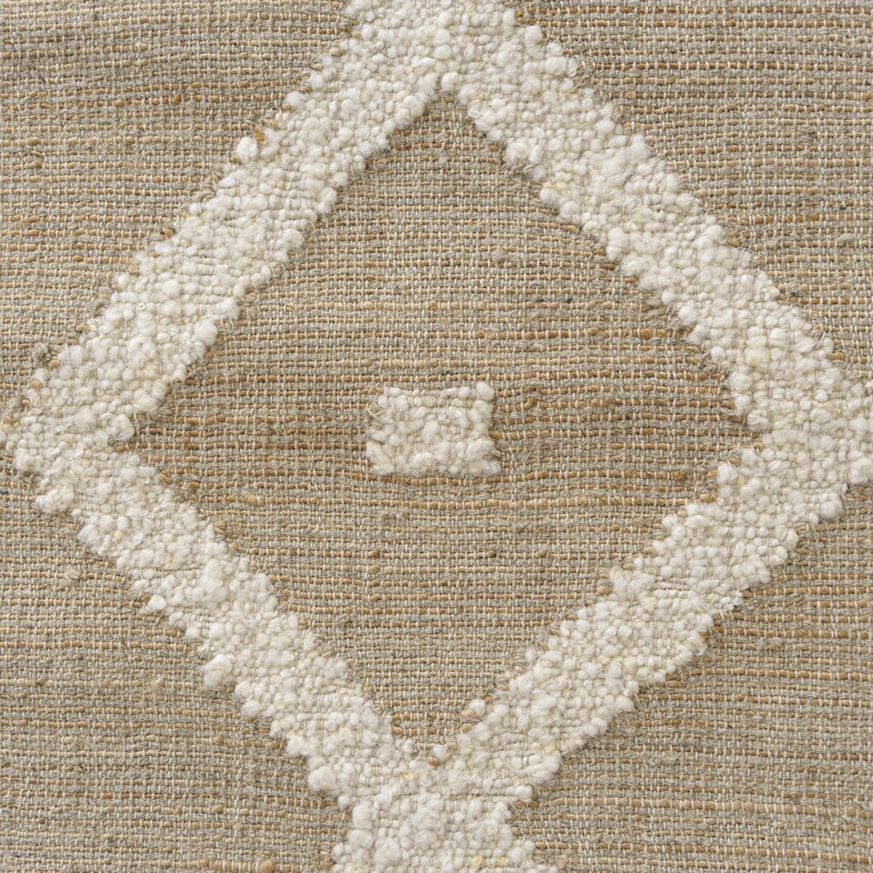 Natural Wool and Jute Handmade High-Low Indoor Area Rug, Rectangle 7'9" x 9'9"