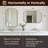Modern Scalloped Corner Rectangle Bathroom Vanity Mirror | Stainless Steel Frame-451918187-451918165