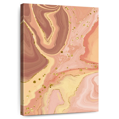 Marbre liquide Avery brun or