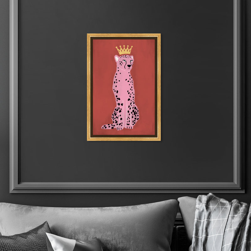 Wild Queen - impression sur toile, Encadrement doré, H 15 po x l 10 po