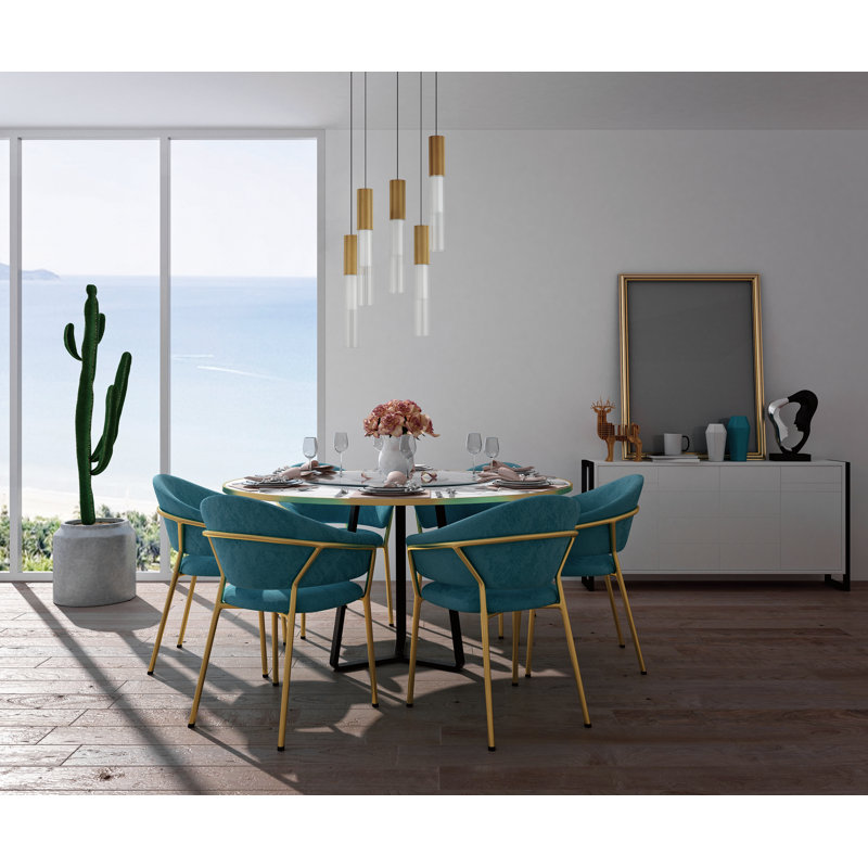 Luminaire suspendu multicolore Colbie, Or
