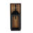 Arched Matte Black Metal Wall Sconce with Beaded Wood Backing-1892226625