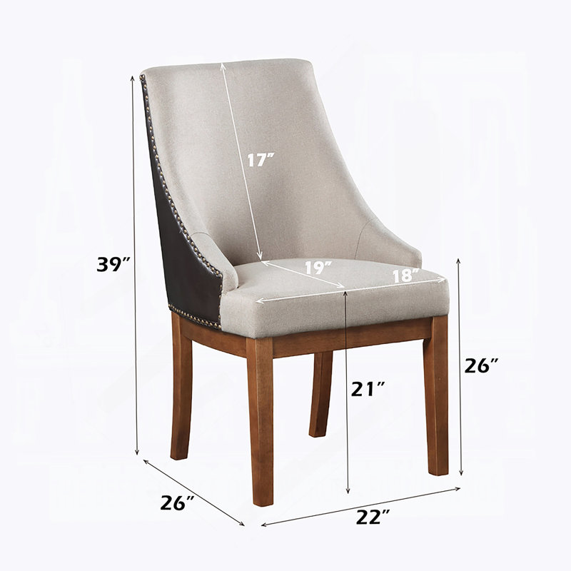 Ensemble de 2 chaises rembourrées Traditional Luxury