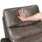 Luxurious Swivel Glider Reclining Chair 1Pc Dark Brown Leather Upholstery Plush Comfort Living Room Furniture-194151318