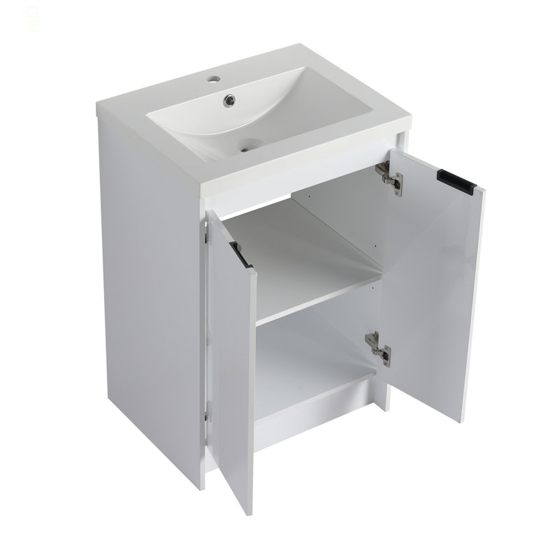 Meuble-lavabo sur pied 24 po avec lavabo en résine
