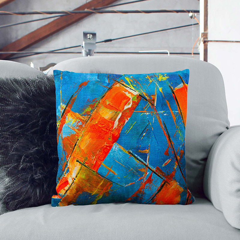 Abstract Square Throw Cushion, 40 x 40 cm