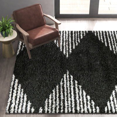 Tapis gris anthracite Ashlynn