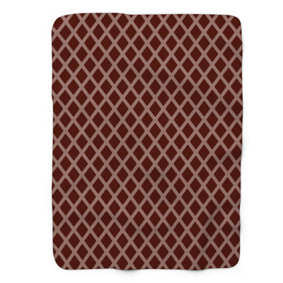 Brown Stripes - 1 Piece Premium Sherpa Blanket