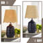 Lampe de table en céramique avec abat-jour festonné-1465392869