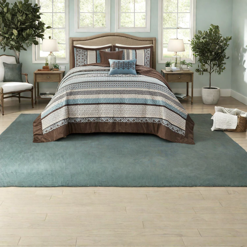 Ensemble de literie en jacquard luxueux 5 pièces, confort en coton, style traditionnel pour la maison