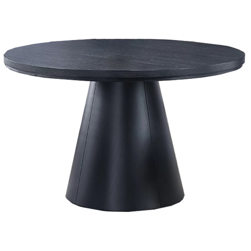 48" Black Round Dining Table