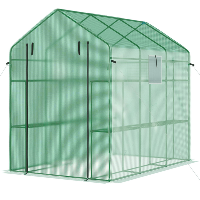 Serre 7 "x 5" x 6 "avec porte grillagée et fenêtres