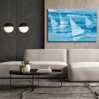 Epic Graffiti 'Summer Sail 3 Blue' by Albena Hristova Canvas Wall Art