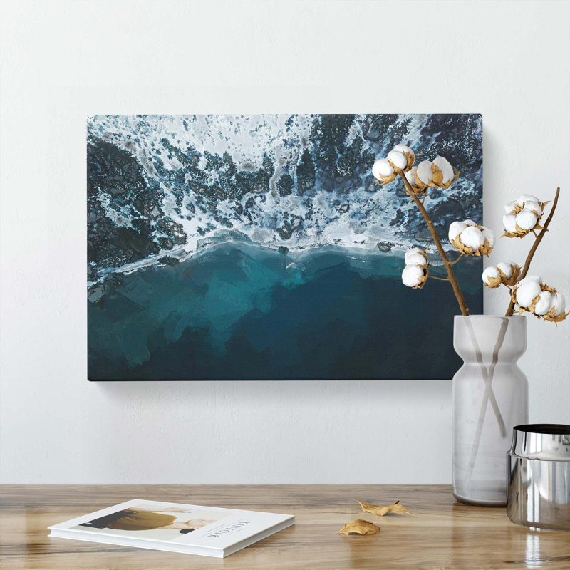 Winter Forest By A Lake In Germany In Abstract - Wrapped Canvas Print, 60cm H x 91cm W x 3cm D