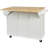 Drop Kitchen Cart With Metal Frame And Practical Design White Cabinet Door Shelves Smooth Rolling Wheels-398320453