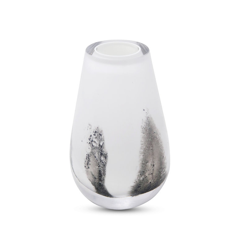 Vase 6,5 "H, H 6,5 po x l 4,75 po x P 2,25 po, Argent