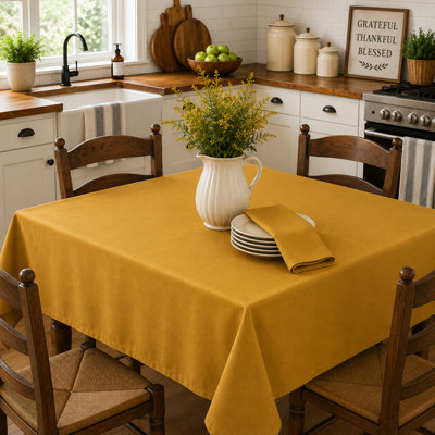 60"x86" Rect. Mustard Yellow Tablecloth