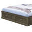 Charmant grand lit de rangement traditionnel gris