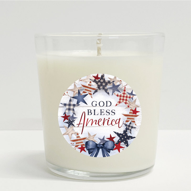 Bougie en cire de soja Citronella 10 oz Celebrate 250 God Bless America