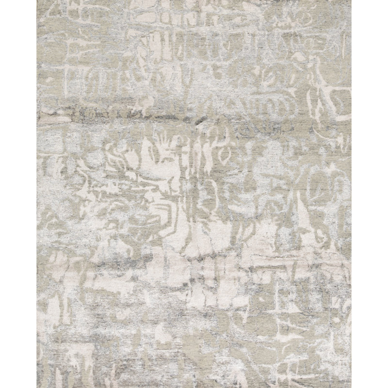 Area Rug in Gray, Rectangle 6' x 9'