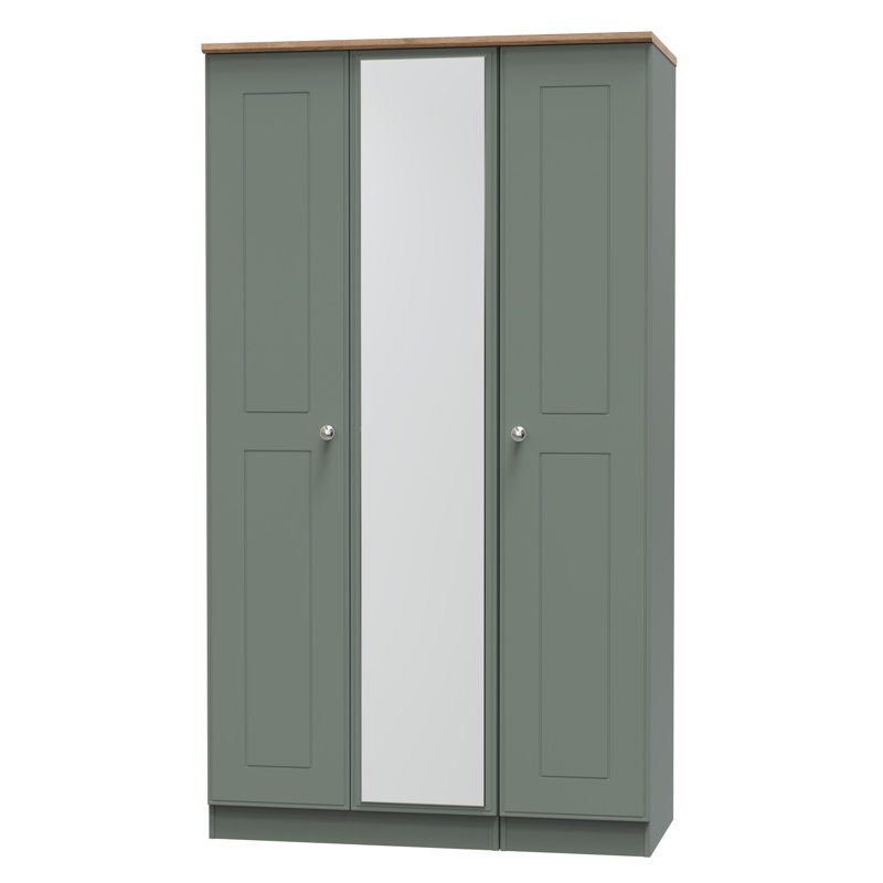 Conners Manufactured Wood Wardrobe, Reed Green/Riviera Oak