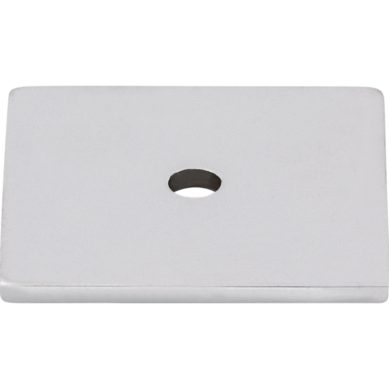 Square  Backplate, Polished Chrome, 1.25" H x 1.25" W x 0.06" D