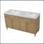 Meuble-lavabo 60 po avec lavabo double et portes à fermeture douce-632969576
