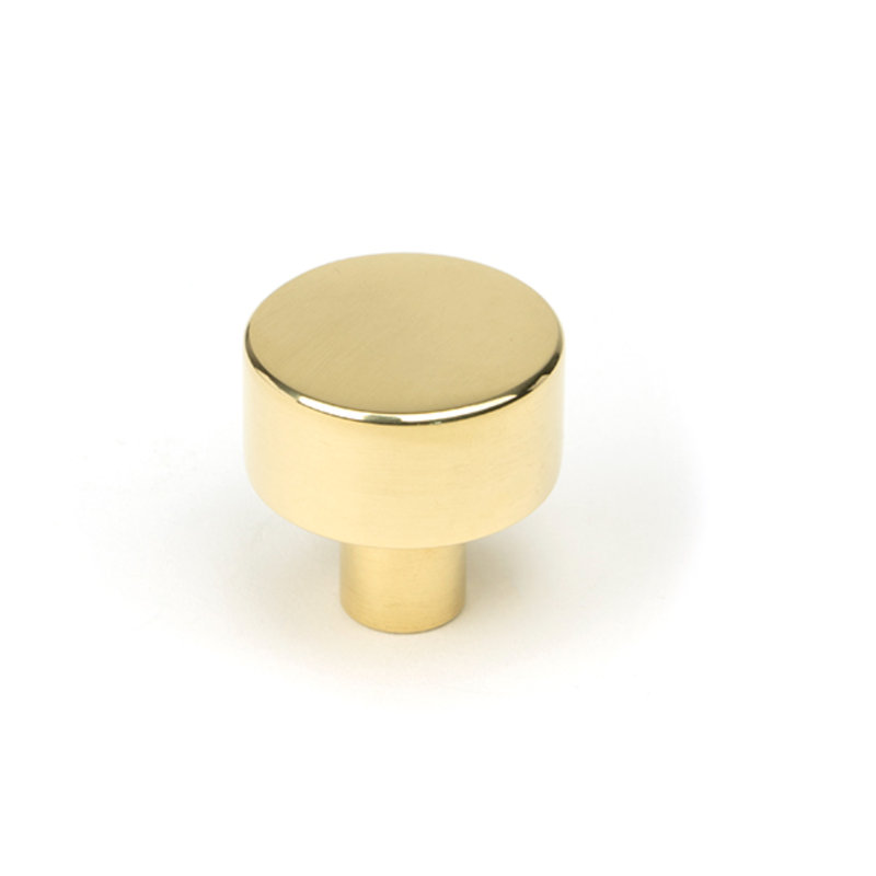 Round Knob, Polished Brass, 2.5 cm