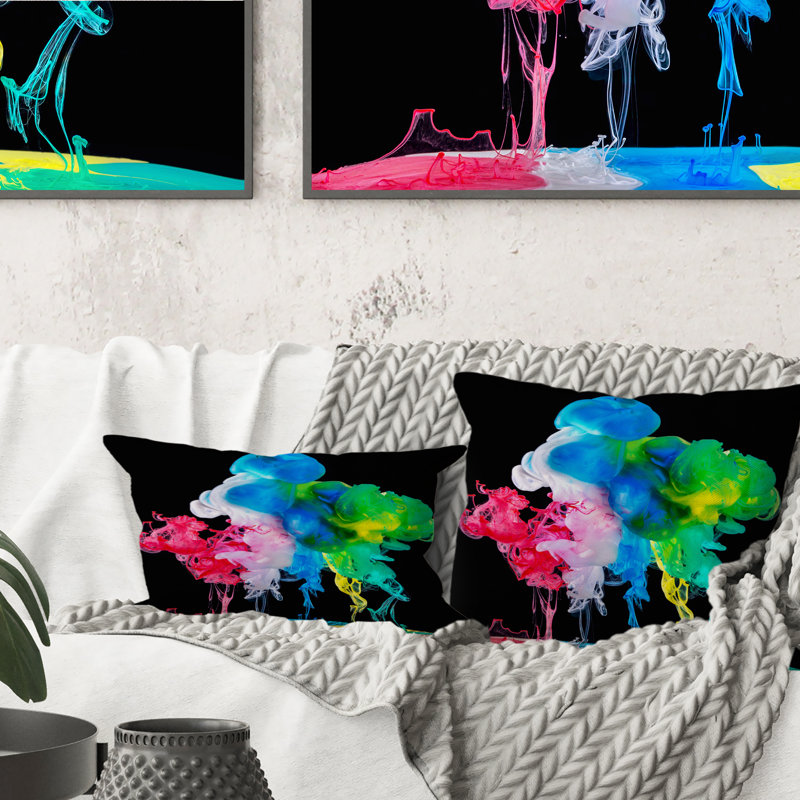 Abstract Throw Pillow, 18" x 18"
