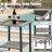 All-Weather Outdoor Modern Iron Armrests Multiple Chairs Set With Side Table-821821202