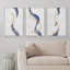 «Abstract Line Geometric Birds», ensemble de 3 reproductions d'art encadrées sur toile-109881565-109881566