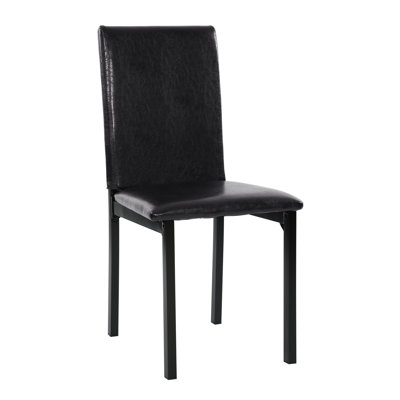 Ensemble de 4 chaises à cadre en métal, chaises d'appoint de salle à manger, chaise d'appoint