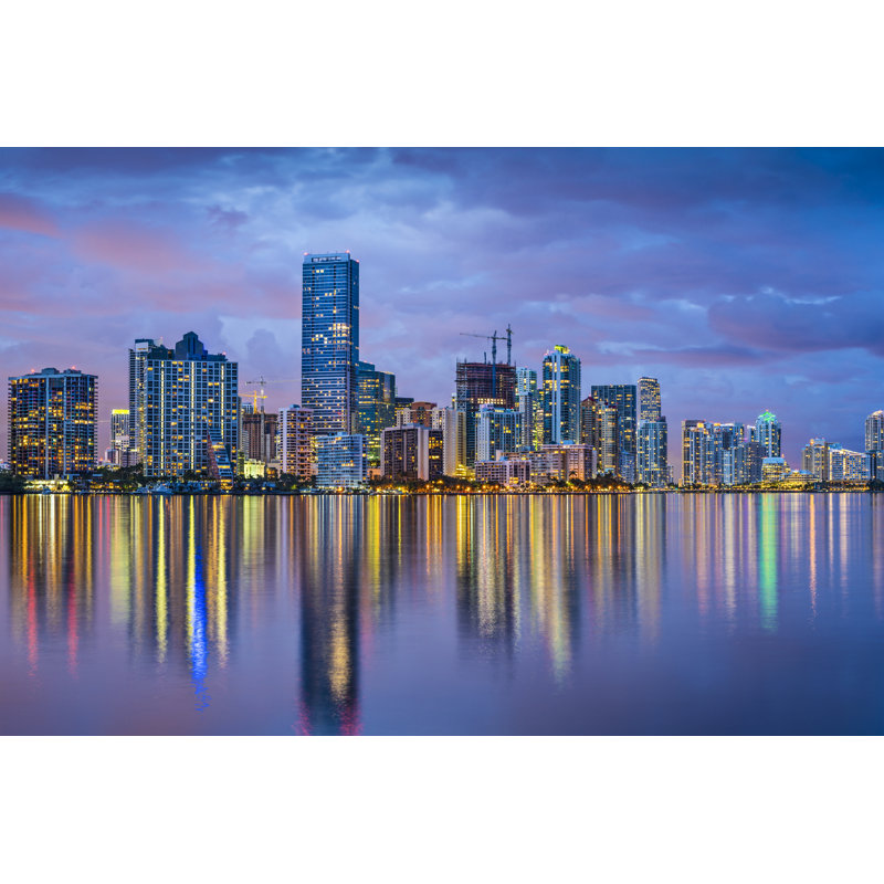 Florida Skyline - Wrapped Canvas Print, 81cm H x 122cm W x 3.8cm D