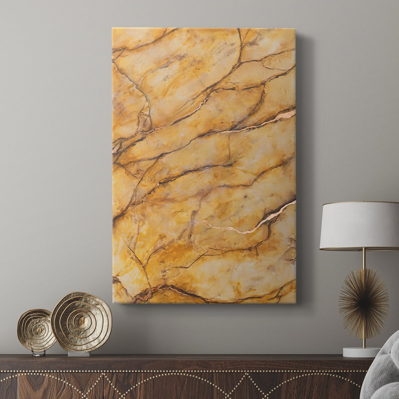 Yellow Marble II -Custom Wrapped Gallery Cavas