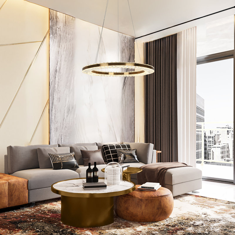 Adekemi Dimmable LED Wagon Wheel Chandelier
