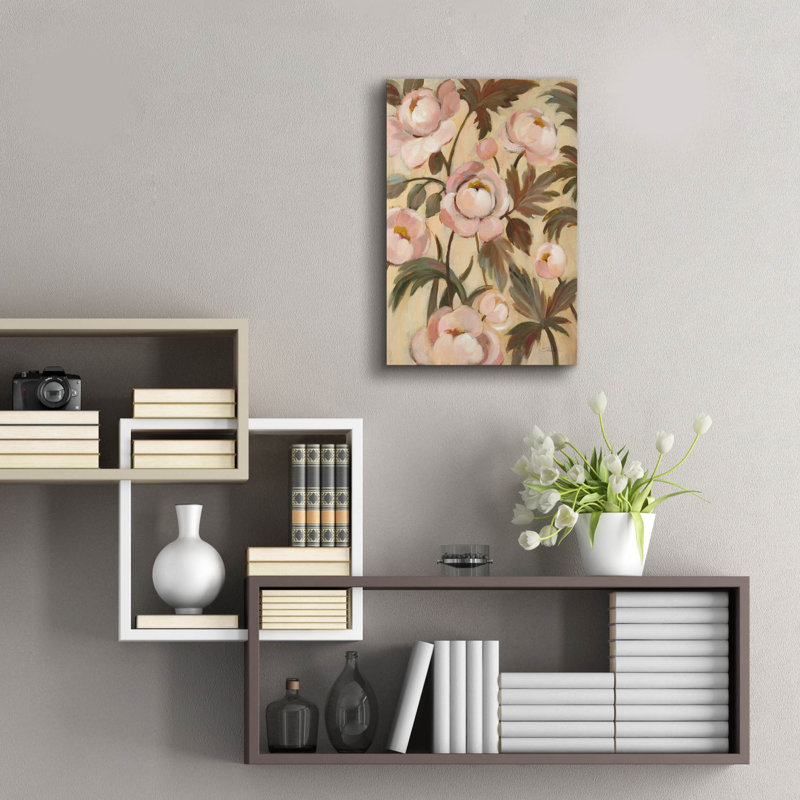 Art mural épique «Garden Peony 1» par Silvia Vassileva, 16 po x 24 po, H 24 po x l 16 po