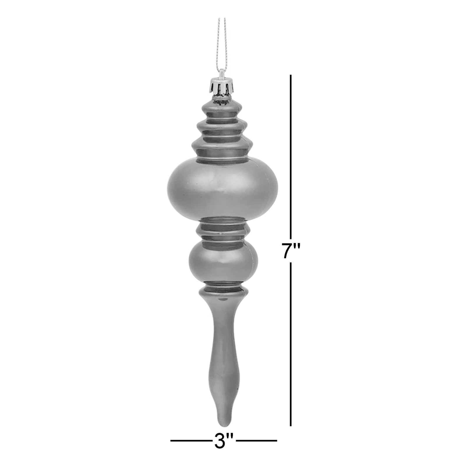 The Holiday Aisle® 7" Shatterproof Finial Ornament, Black